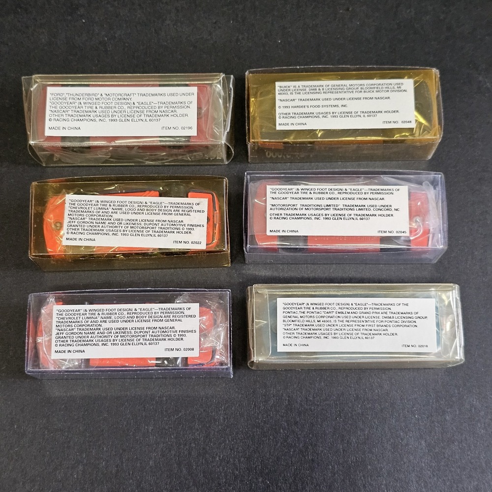 1993 Racing Champions‎ Lot of 6 Cars 1/64 #'s 7, 2, 24, 24, 93, & 44 - Picture 5 of 5